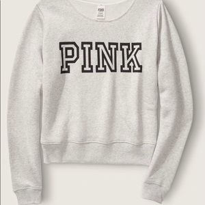 Vs Pink Off The Shoulder Sweatshirt